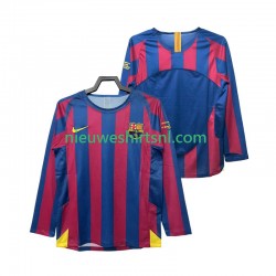 FC Barcelona Heren Shirt met Bedrukking Champions League 2005 Retro Thuis 2006 Lange Mouw