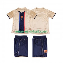 FC Barcelona Kind Shirt met Bedrukking 2001 Retro Uit 2002 Korte Mouw