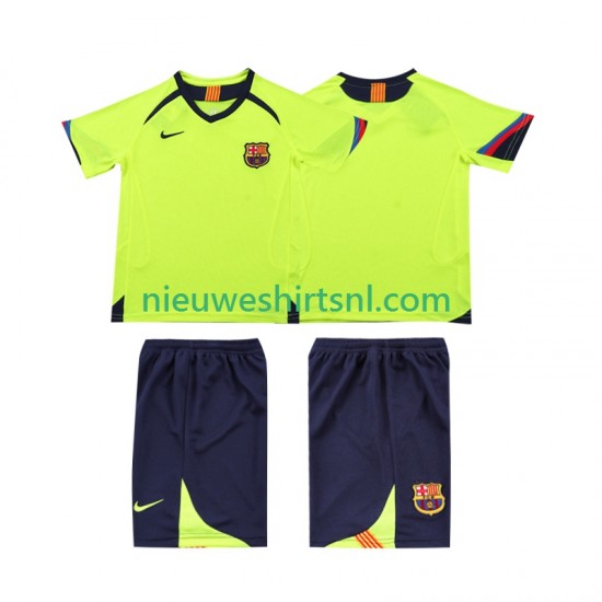 FC Barcelona Kind Shirt met Bedrukking 2005 Retro Uit 2006 Korte Mouw