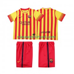FC Barcelona Kind Shirt met Bedrukking 2013 2014 Retro Uit Korte Mouw