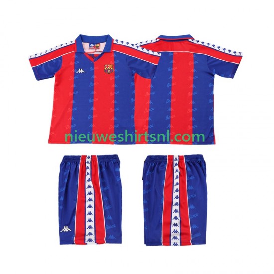 FC Barcelona Kind Shirt met Bedrukking 1992 1995 Retro Thuis Korte Mouw