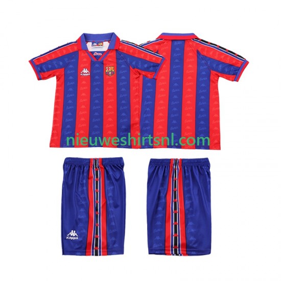 FC Barcelona Kind Shirt met Bedrukking 1996 1997 Retro Thuis Korte Mouw