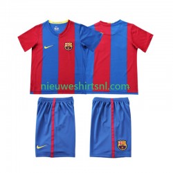 FC Barcelona Kind Shirt met Bedrukking 2007 Retro Thuis 2006 Korte Mouw