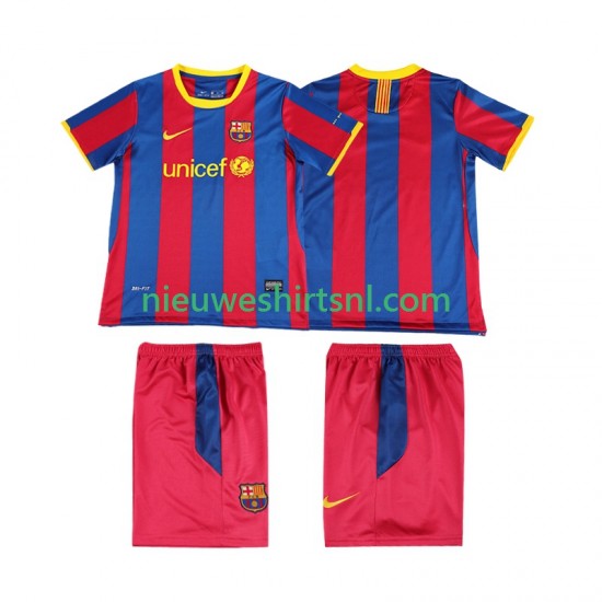 FC Barcelona Kind Shirt met Bedrukking Retro Thuis 2011 2010 Korte Mouw