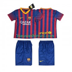 FC Barcelona Kind Shirt met Bedrukking 2013 2014 Retro Thuis Korte Mouw