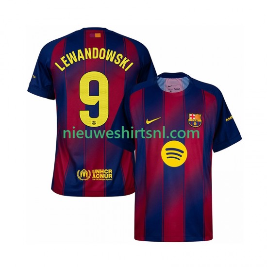 FC Barcelona Heren Shirt met Bedrukking Robert Lewandowski 9 Thuis 2025-2026 Korte Mouw