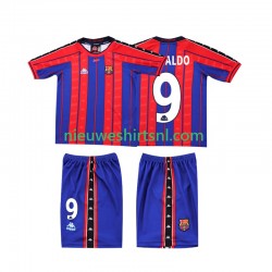FC Barcelona Kind Shirt met Bedrukking Ronaldo 9 1997 1998 Retro Thuis Korte Mouw