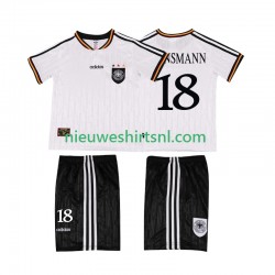 Duitsland Kind Shirt met Bedrukking KLINSMANN 18 1996 Retro Thuis Korte Mouw