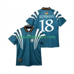 Duitsland Heren Shirt met Bedrukking KLINSMANN 18 1996 Retro Uit Korte Mouw