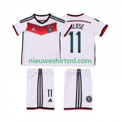 Duitsland Kind Shirt met Bedrukking KLOSE 11 2014 Retro Thuis Korte Mouw