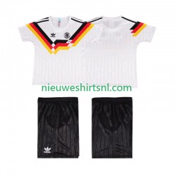 Duitsland Kind Shirt met Bedrukking 1990 Retro Thuis Korte Mouw