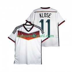 Duitsland Heren Shirt met Bedrukking Klose 11 2014 Retro Thuis Korte Mouw