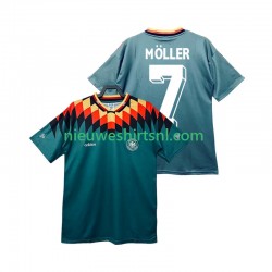 Duitsland Heren Shirt met Bedrukking MOLLER 7 Retro Uit 1994 Korte Mouw