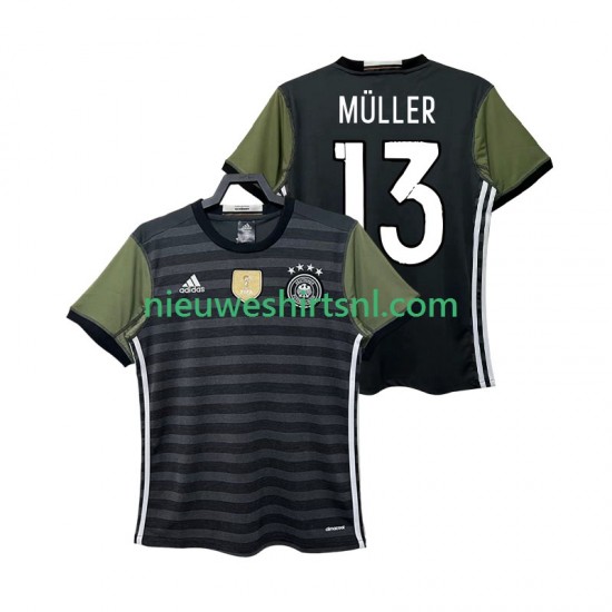 Duitsland Heren Shirt met Bedrukking MULLER 13 2016 Retro Uit Korte Mouw