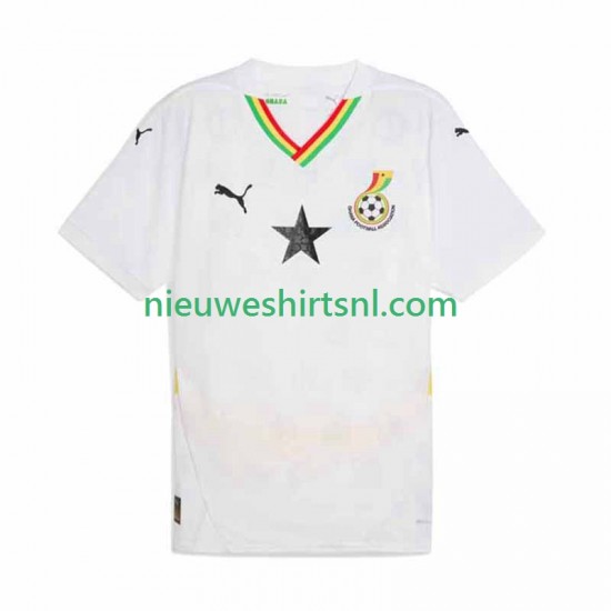 Ghana Heren Shirt met Bedrukking Thuis 2025 Korte Mouw