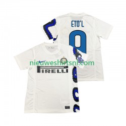 Inter Milan Heren Shirt met Bedrukking ETOL 9 Retro Uit 2011 2010 Korte Mouw