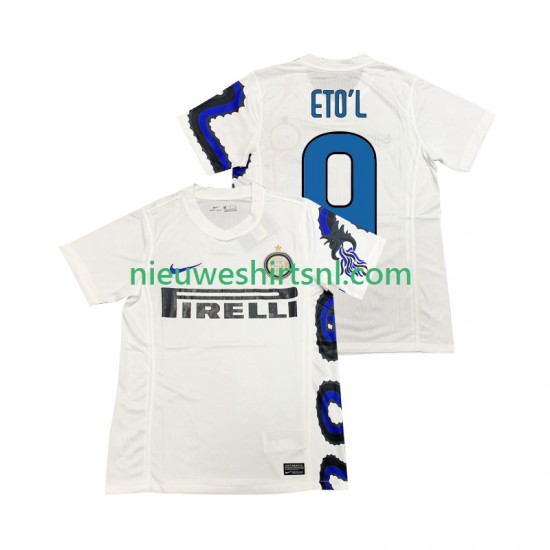 Inter Milan Heren Shirt met Bedrukking ETOL 9 Retro Uit 2011 2010 Korte Mouw