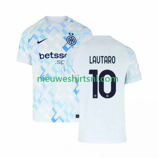 Inter Milan Heren Shirt met Bedrukking Lautaro Martinez 10 Uit 2025-2026 Korte Mouw