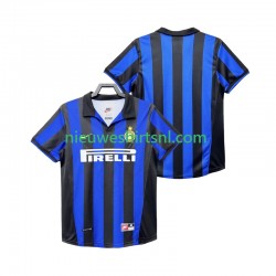 Inter Milan Heren Shirt met Bedrukking 1998 Retro Thuis 1999 Korte Mouw