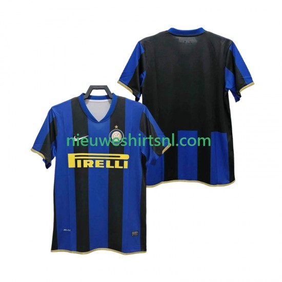 Inter Milan Heren Shirt met Bedrukking Champions League 2009 Retro Thuis 2008 Korte Mouw