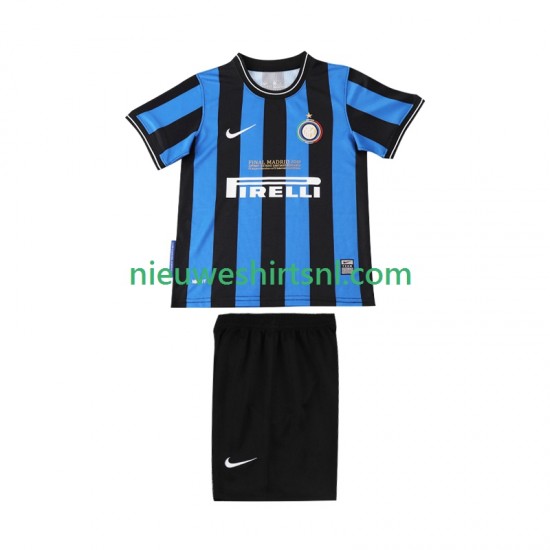 Inter Milan Kind Shirt met Bedrukking 2009 Retro Thuis 2010 Korte Mouw