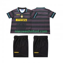 Inter Milan Kind Shirt met Bedrukking 1997 1998 Retro Derde Korte Mouw
