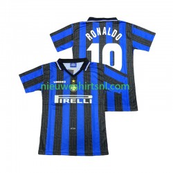 Inter Milan Heren Shirt met Bedrukking Ronaldo 10 1997 1998 Retro Thuis Korte Mouw