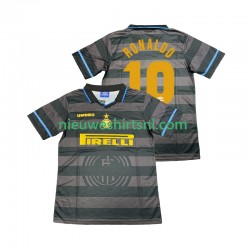 Inter Milan Heren Shirt met Bedrukking Ronaldo 10 1997 1998 Retro Derde Korte Mouw