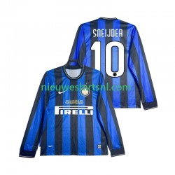 Inter Milan Heren Shirt met Bedrukking SNEIJDER 10 2009 Retro Thuis 2010 Lange Mouw