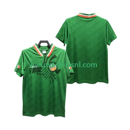 Ierland Heren Shirt met Bedrukking Retro Thuis 1994 Korte Mouw