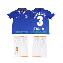 Italië Kind Shirt met Bedrukking MALDINI 3 1996 Retro Thuis Korte Mouw