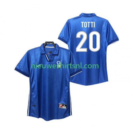 Italië Heren Shirt met Bedrukking Totti 20 1998 Retro Thuis Korte Mouw