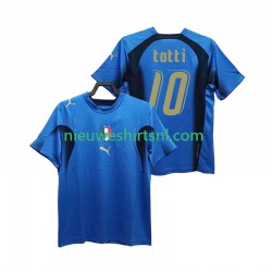 Italië Heren Shirt met Bedrukking Totti 20 Retro Thuis 2006 Korte Mouw
