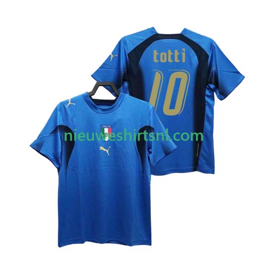 Italië Heren Shirt met Bedrukking Totti 20 Retro Thuis 2006 Korte Mouw