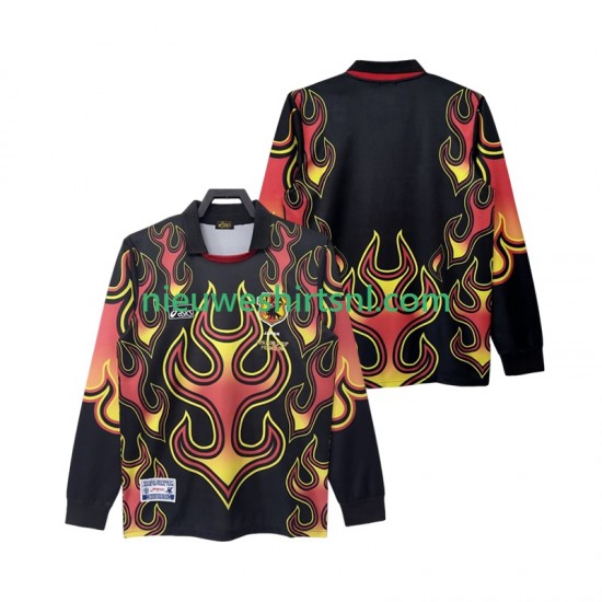 Japan Heren Shirt met Bedrukking Doelman 1998 Retro Thuis Lange Mouw