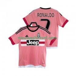 Juventus Heren Shirt met Bedrukking Cristiano Ronaldo 7 2016 2017 Retro Uit Korte Mouw