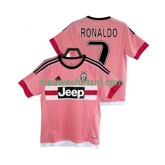 Juventus Heren Shirt met Bedrukking Cristiano Ronaldo 7 2016 2017 Retro Uit Korte Mouw