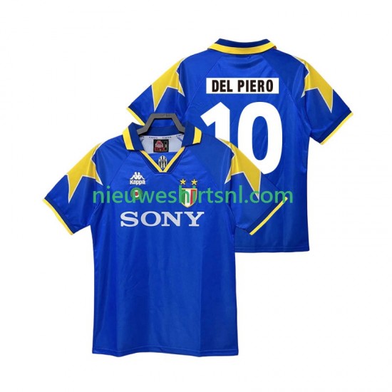 Juventus Heren Shirt met Bedrukking DEL PIERO 10 1995 1996 Retro Uit Korte Mouw