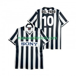Juventus Heren Shirt met Bedrukking DEL PIERO 10 1995 1996 Retro Thuis Korte Mouw
