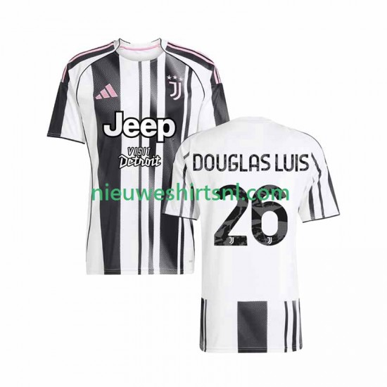 Juventus Heren Shirt met Bedrukking Douglas Luiz 26 Thuis 2025-2026 Korte Mouw