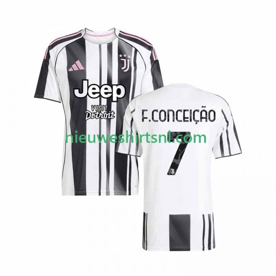 Juventus Heren Shirt met Bedrukking Francisco Conceicao 7 Thuis 2025-2026 Korte Mouw