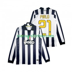 Juventus Heren Shirt met Bedrukking Pirlo 21 2014 2015 Retro Thuis Lange Mouw
