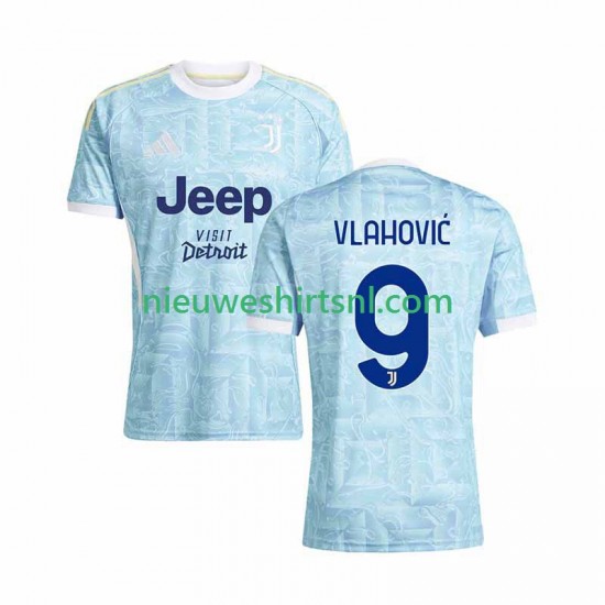 Juventus Heren Shirt met Bedrukking Vlahovic 9 Uit 2025-2026 Korte Mouw