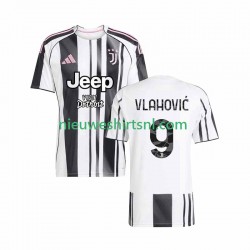 Juventus Heren Shirt met Bedrukking Vlahovic 9 Thuis 2025-2026 Korte Mouw