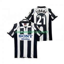 Juventus Heren Shirt met Bedrukking ZIDANE 21 1997 1998 Retro Thuis Korte Mouw