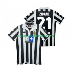 Juventus Heren Shirt met Bedrukking ZIDANE 21 2000 Retro Thuis 1999 Korte Mouw