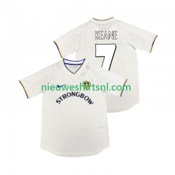 Leeds United Heren Shirt met Bedrukking KEANE 7 2000 2001 Retro Thuis Korte Mouw