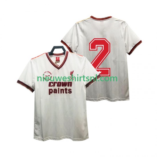 Liverpool Heren Shirt met Bedrukking 2 1985 1986 Retro Uit Korte Mouw