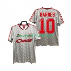 Liverpool Heren Shirt met Bedrukking BARNES 10 1989 1991 Retro Uit Korte Mouw