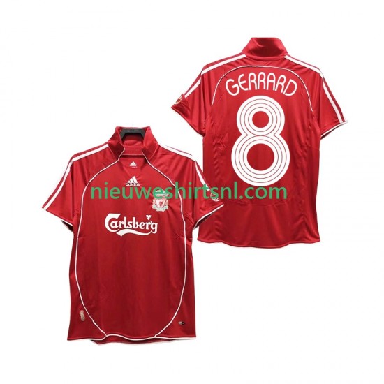 Liverpool Heren Shirt met Bedrukking GERRARD 8 Retro Thuis 2008 2006 Korte Mouw